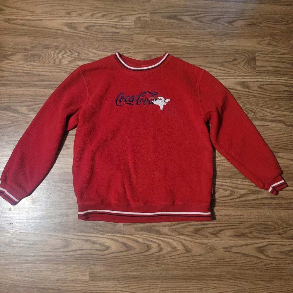 Coca-Cola Branded Ice-Skating Polar Bear Crewneck Sweater